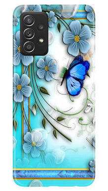 Blue Butterfly Mobile Back Case for Samsung Galaxy A52 5G (Design - 21)