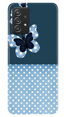 White dots Butterfly Mobile Back Case for Samsung Galaxy A52s 5G (Design - 31)
