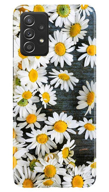 White flowers2 Mobile Back Case for Samsung Galaxy A52 5G (Design - 62)