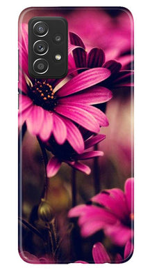 Purple Daisy Mobile Back Case for Samsung Galaxy A52 5G (Design - 65)
