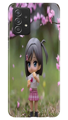 Cute Girl Mobile Back Case for Samsung Galaxy A52 5G (Design - 92)