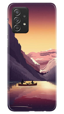 Mountains Boat Mobile Back Case for Samsung Galaxy A52 5G (Design - 181)