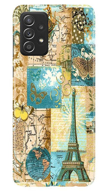 Travel Eiffel Tower Mobile Back Case for Samsung Galaxy A52 5G (Design - 206)