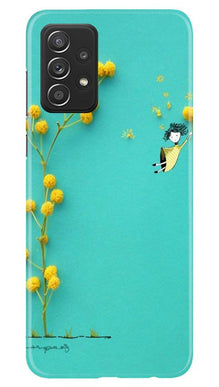 Flowers Girl Mobile Back Case for Samsung Galaxy A52 5G (Design - 216)
