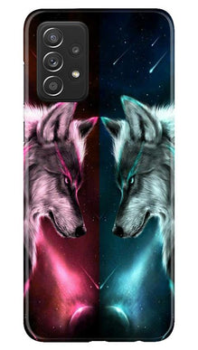 Wolf fight Mobile Back Case for Samsung Galaxy A52s 5G (Design - 221)