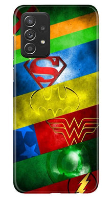 Superheros Logo Mobile Back Case for Samsung Galaxy A52s 5G (Design - 251)