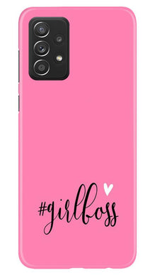 Girl Boss Pink Mobile Back Case for Samsung Galaxy A52 5G (Design - 269)