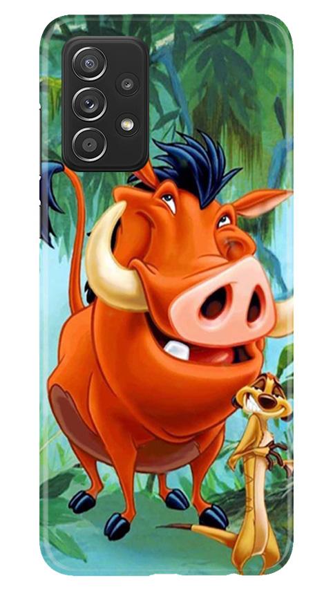 Timon and Pumbaa Mobile Back Case for Samsung Galaxy A52 5G (Design - 305)