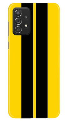 Black Yellow Pattern Mobile Back Case for Samsung Galaxy A52 5G (Design - 377)