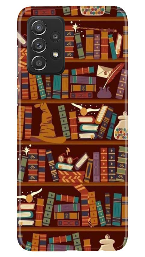 Book Shelf Mobile Back Case for Samsung Galaxy A52 5G (Design - 390)