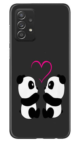 Panda Love Mobile Back Case for Samsung Galaxy A52 5G (Design - 398)