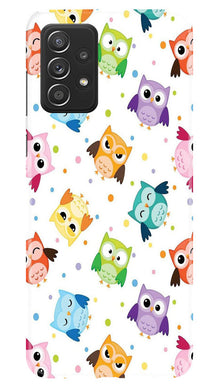 Owl Baground Pattern shore Mobile Back Case for Samsung Galaxy A53 (Design - 13)