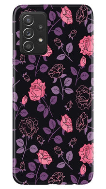 Rose Black Background Mobile Back Case for Samsung Galaxy A53 (Design - 27)
