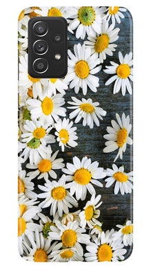 White flowers2 Mobile Back Case for Samsung Galaxy A53 (Design - 62)