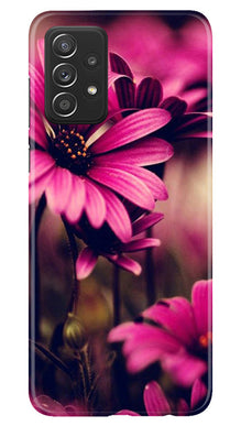 Purple Daisy Mobile Back Case for Samsung Galaxy A73 5G (Design - 65)