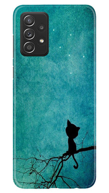 Moon cat Mobile Back Case for Samsung Galaxy A53 (Design - 70)