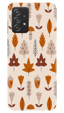 Leaf Pattern Art Mobile Back Case for Samsung Galaxy A73 5G  (Design - 132)