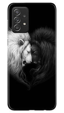 Dark White Lion Mobile Back Case for Samsung Galaxy A73 5G  (Design - 140)