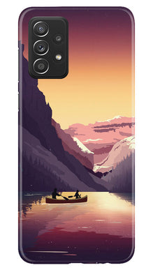 Mountains Boat Mobile Back Case for Samsung Galaxy A53 (Design - 150)