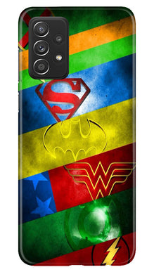Superheros Logo Mobile Back Case for Samsung Galaxy A73 5G (Design - 220)