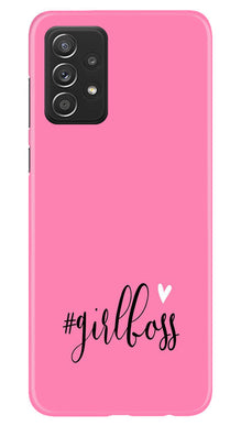 Girl Boss Pink Mobile Back Case for Samsung Galaxy A73 5G (Design - 238)