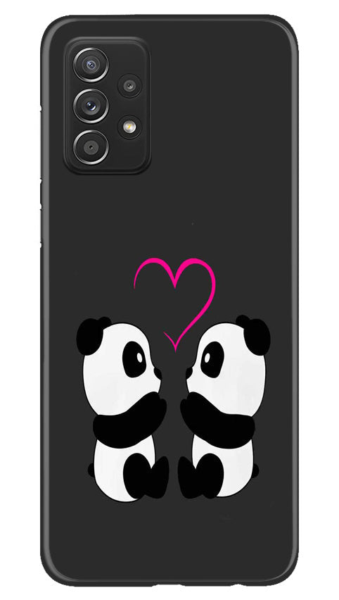 Panda Love Mobile Back Case for Samsung Galaxy A53 (Design - 355)