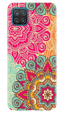 Rangoli art Mobile Back Case for Samsung Galaxy F12 (Design - 6)