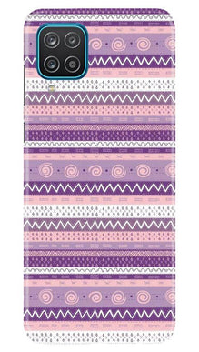 Zigzag line pattern3 Mobile Back Case for Samsung Galaxy F12 (Design - 11)
