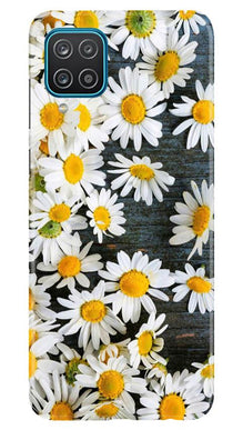 White flowers2 Mobile Back Case for Samsung Galaxy F12 (Design - 62)