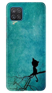 Moon cat Mobile Back Case for Samsung Galaxy F12 (Design - 70)