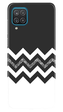 Black white Pattern2Mobile Back Case for Samsung Galaxy F12 (Design - 83)