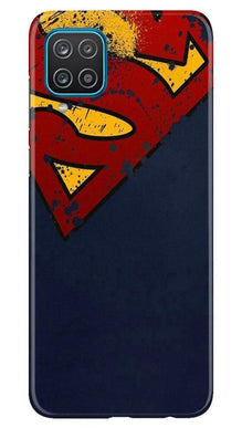 Superman Superhero Mobile Back Case for Samsung Galaxy F12  (Design - 125)