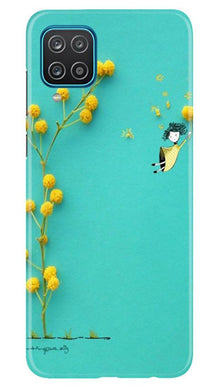 Flowers Girl Mobile Back Case for Samsung Galaxy F12 (Design - 216)