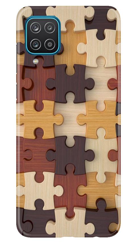 Puzzle Pattern Case for Samsung Galaxy F12 (Design No. 217)