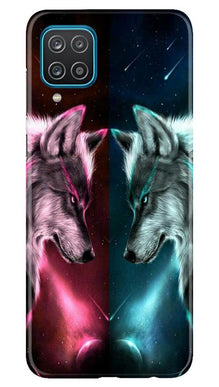 Wolf fight Mobile Back Case for Samsung Galaxy F12 (Design - 221)