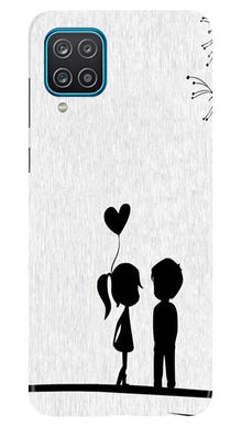 Cute Kid Couple Mobile Back Case for Samsung Galaxy F12 (Design - 283)