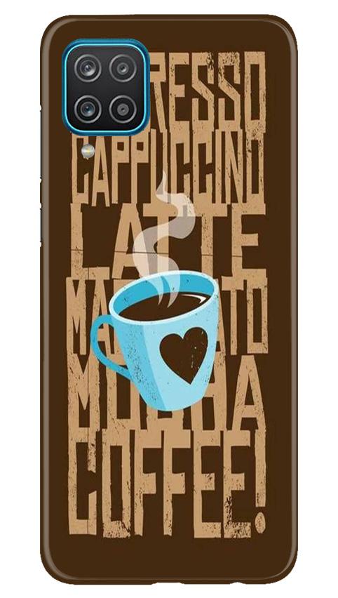 Love Coffee Mobile Back Case for Samsung Galaxy F12 (Design - 351)