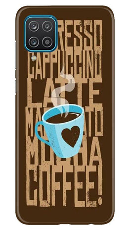 Love Coffee Mobile Back Case for Samsung Galaxy F12 (Design - 351)