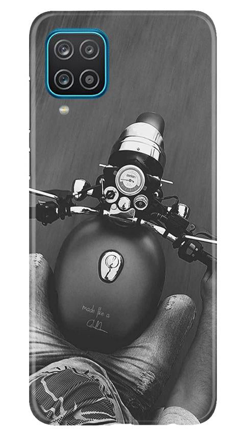 Royal Enfield Mobile Back Case for Samsung Galaxy F12 (Design - 382)