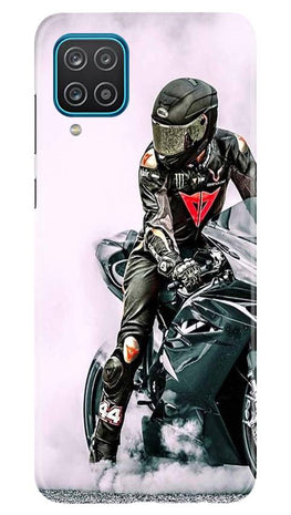 Biker Mobile Back Case for Samsung Galaxy F12 (Design - 383)