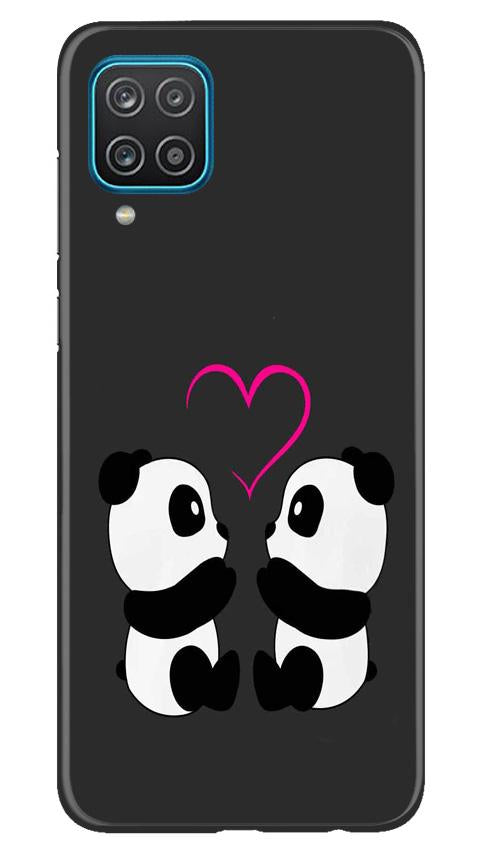 Panda Love Mobile Back Case for Samsung Galaxy F12 (Design - 398)