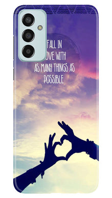 Fall in love Mobile Back Case for Samsung Galaxy M13 (Design - 50)