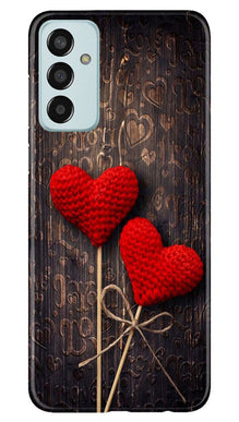 Red Hearts Mobile Back Case for Samsung Galaxy M13 (Design - 80)