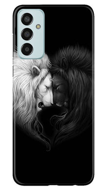 Dark White Lion Mobile Back Case for Samsung Galaxy M13  (Design - 140)