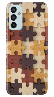 Puzzle Pattern Mobile Back Case for Samsung Galaxy M13 (Design - 186)