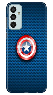 Captain America Shield Mobile Back Case for Samsung Galaxy M13 (Design - 222)