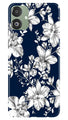 White flowers Blue Background Case for Samsung Galaxy F14 5G