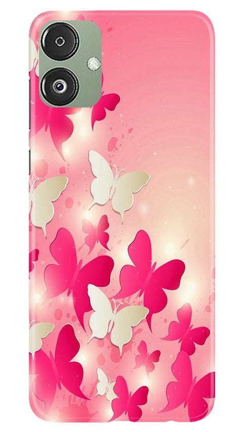 White Pick Butterflies Case for Samsung Galaxy F14 5G