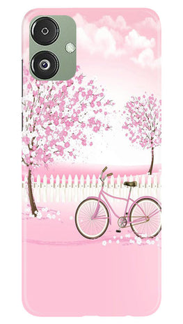 Pink Flowers Cycle Case for Samsung Galaxy F14 5G(Design - 102)
