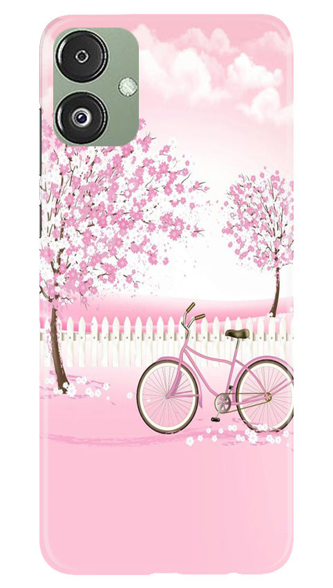 Pink Flowers Cycle Case for Samsung Galaxy F14 5G  (Design - 102)